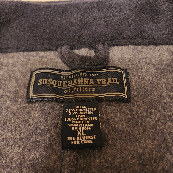 Slate Blue Men's Fleece Zip-Up Jacket XL - Picture 5 of 9